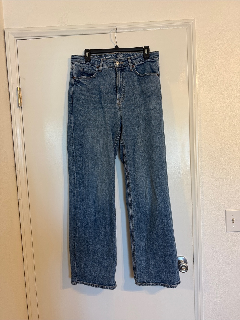 Old Navy Medium Blue High-Rise Wide Leg Jeans